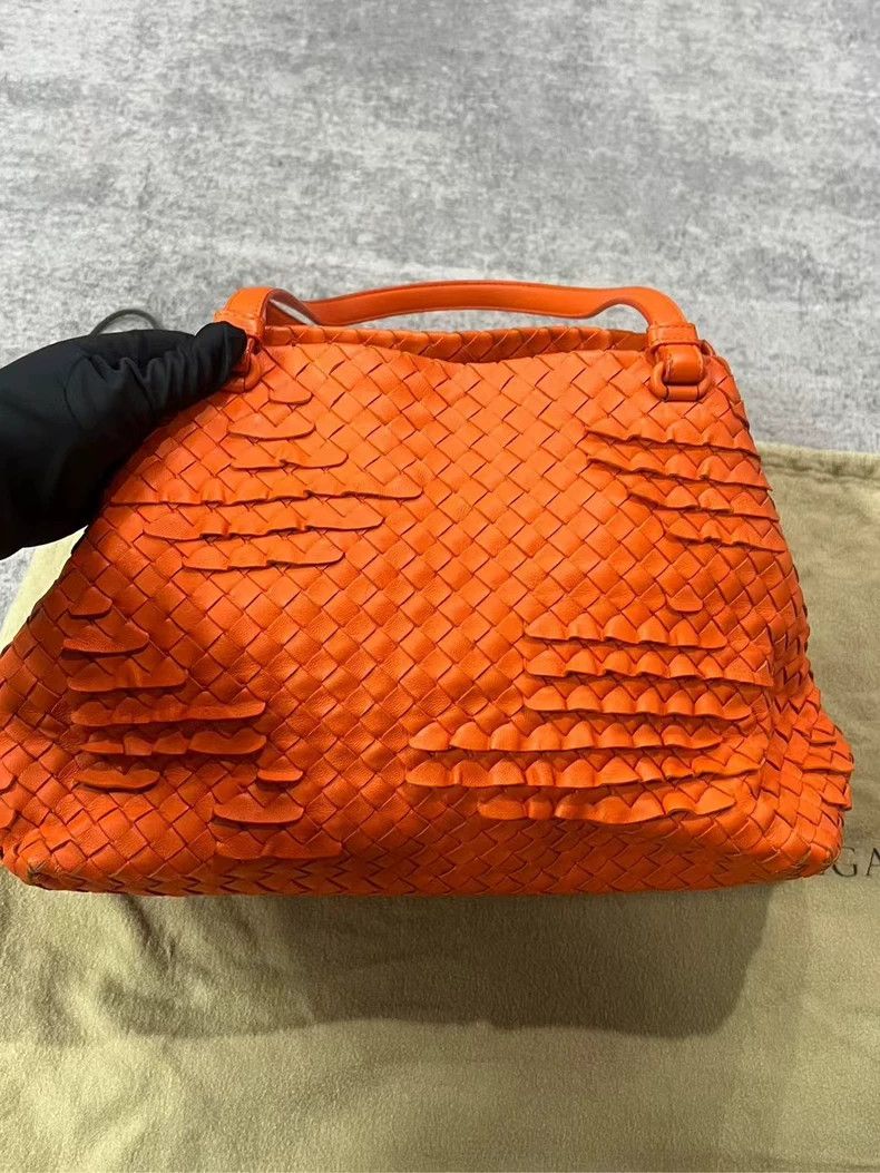 Bottega Veneta Bottega Veneta Orange Woven Tote Bag-yf Size ONE SIZE - 3 Thumbnail