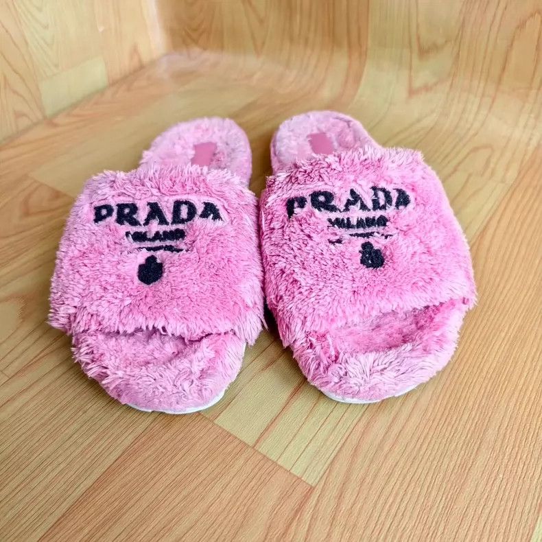 Prada Prada Pink Teddy Slippers Size 39-yf Size US 8 / IT 38 - 4 Thumbnail