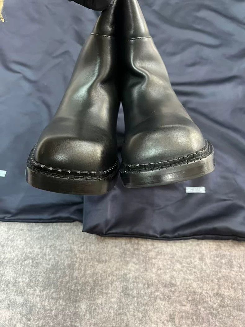 Prada Prada Leather Long Boots for Women Size 37-yf Size US 7 / IT 37 - 4 Thumbnail