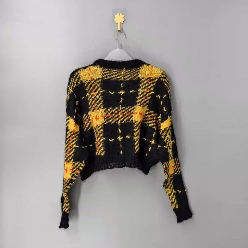 Miu Miu Miu Miu Cropped Sweater with Stripes-yf Size M / US 6-8 / IT 42-44 - 2 Thumbnail