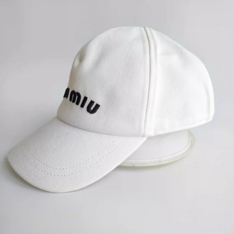Miu Miu MIU MIU Logo Casual Cotton Cap for Women-yf Size ONE SIZE - 2 Thumbnail
