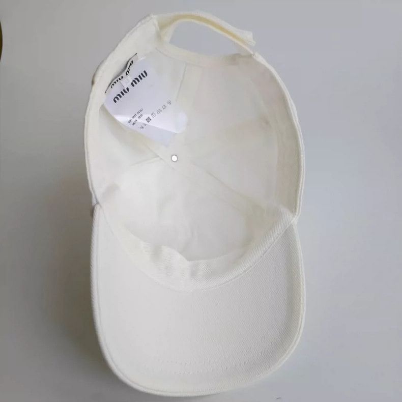 Miu Miu MIU MIU Logo Casual Cotton Cap for Women-yf Size ONE SIZE - 3 Thumbnail