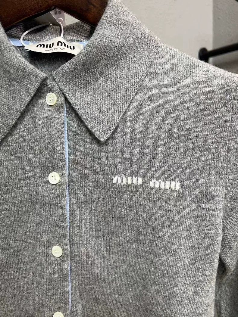 Prada Miumiu Gray Cashmere Cardigan Brand New-yf Size XS / US 0-2 / IT 36-38 - 3 Thumbnail