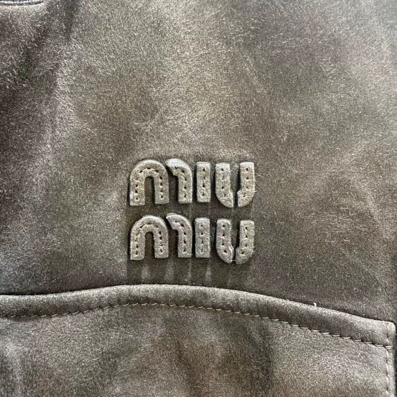 Prada Miumiu Brown Suede Jacket with Pockets-yf Size M / US 6-8 / IT 42-44 - 3 Thumbnail