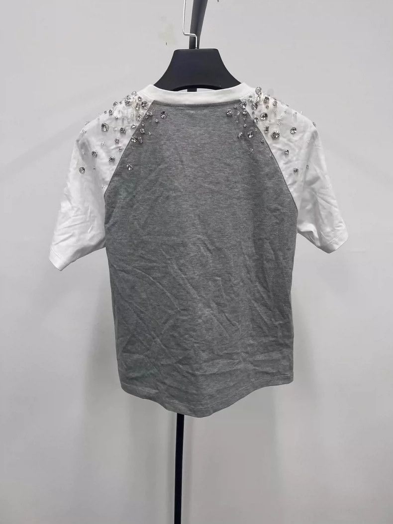 Miu Miu MIU MIU Color Block T-Shirt with Logo-yf Size XS / US 0-2 / IT 36-38 - 2 Thumbnail