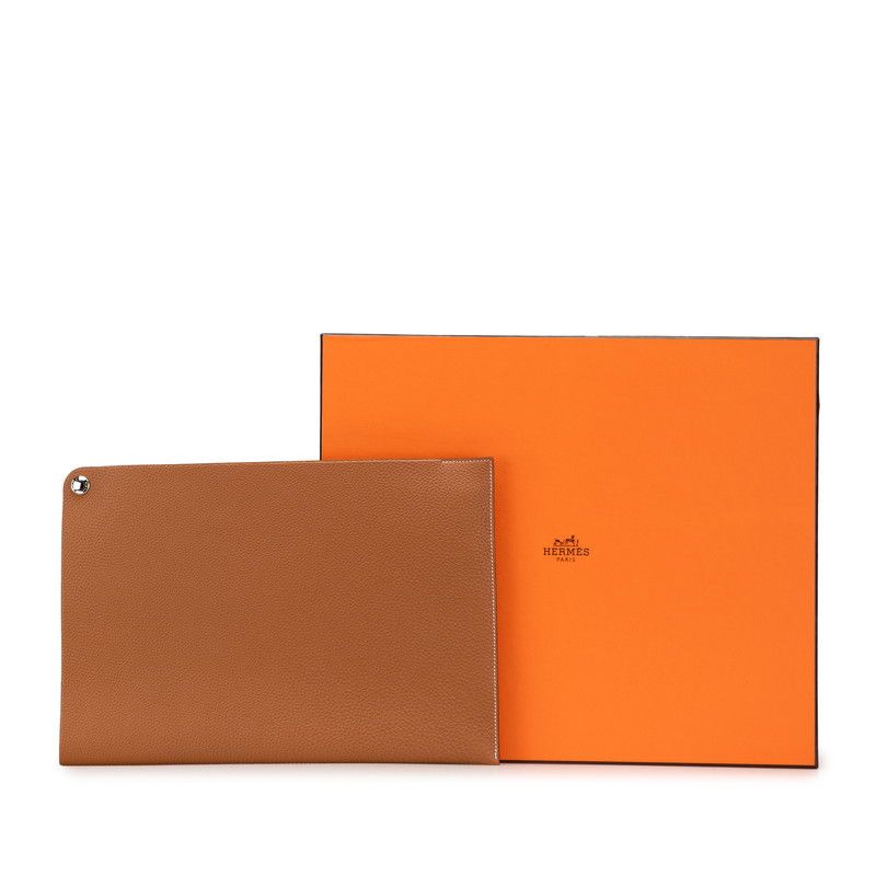 Hermes Hermes Hermes Document Case Togo Document Case Leather Business Bag Stamp M (2009) Size ONE SIZE - 10 Thumbnail