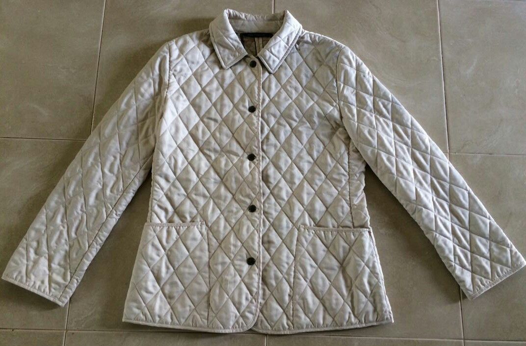 Burberry Diamond Quilted Beige Cream Nova Check Made In England Size US M / EU 48-50 / 2 - 4 Thumbnail