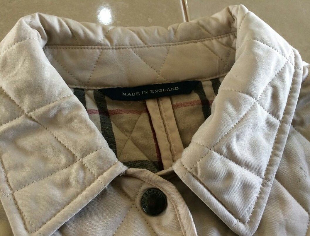 Burberry Diamond Quilted Beige Cream Nova Check Made In England Size US M / EU 48-50 / 2 - 7 Thumbnail