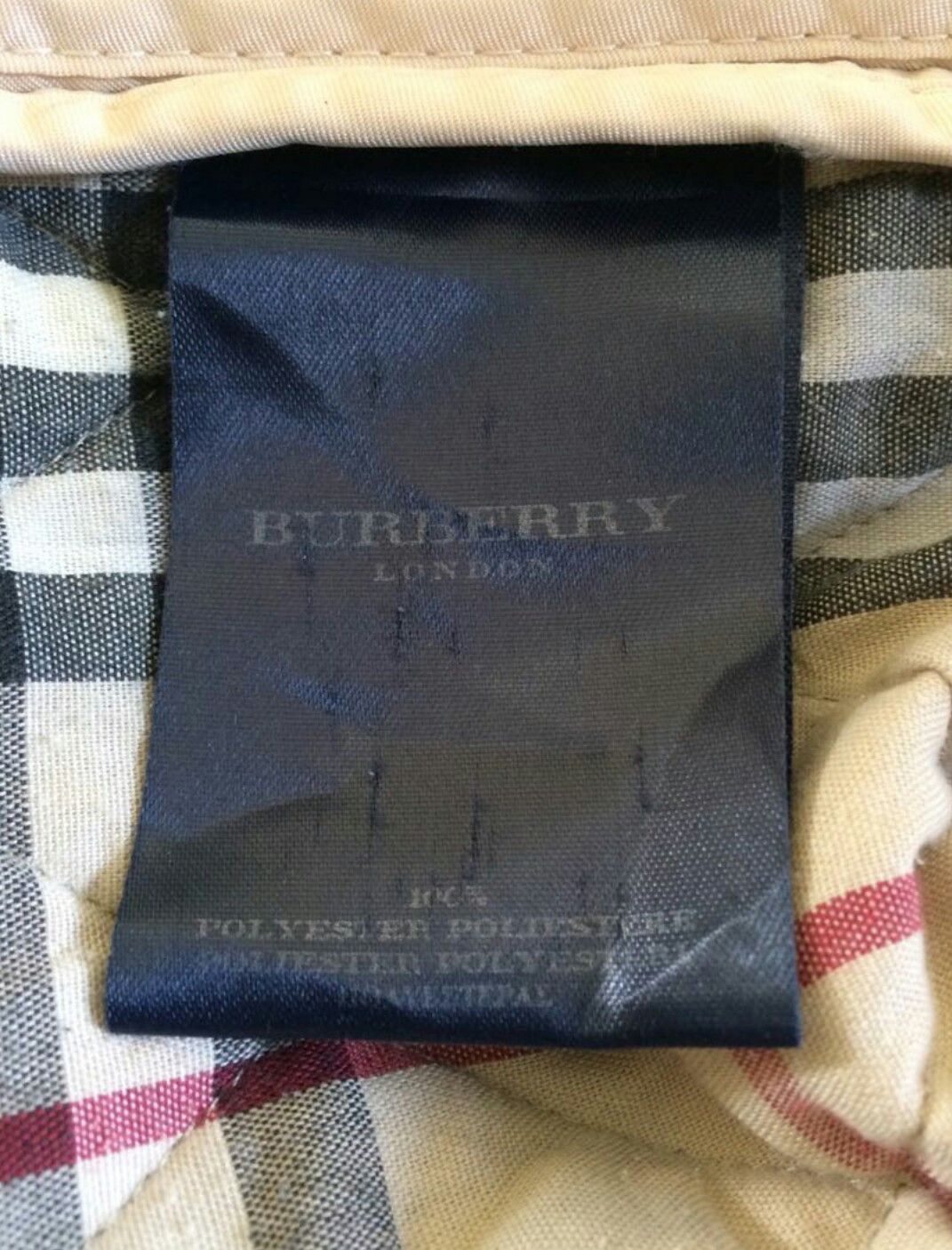 Burberry Diamond Quilted Beige Cream Nova Check Made In England Size US M / EU 48-50 / 2 - 9 Thumbnail