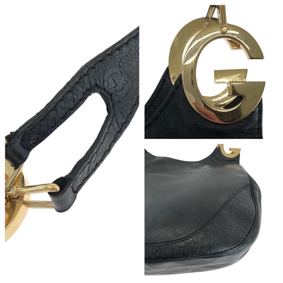Gucci Gucci Gucci Guccissima Black Leather 2way Shoulder Bag 203503 Leather Shoulder Bag 203503 DUTY FREE for USA Size ONE SIZE - 5 Thumbnail