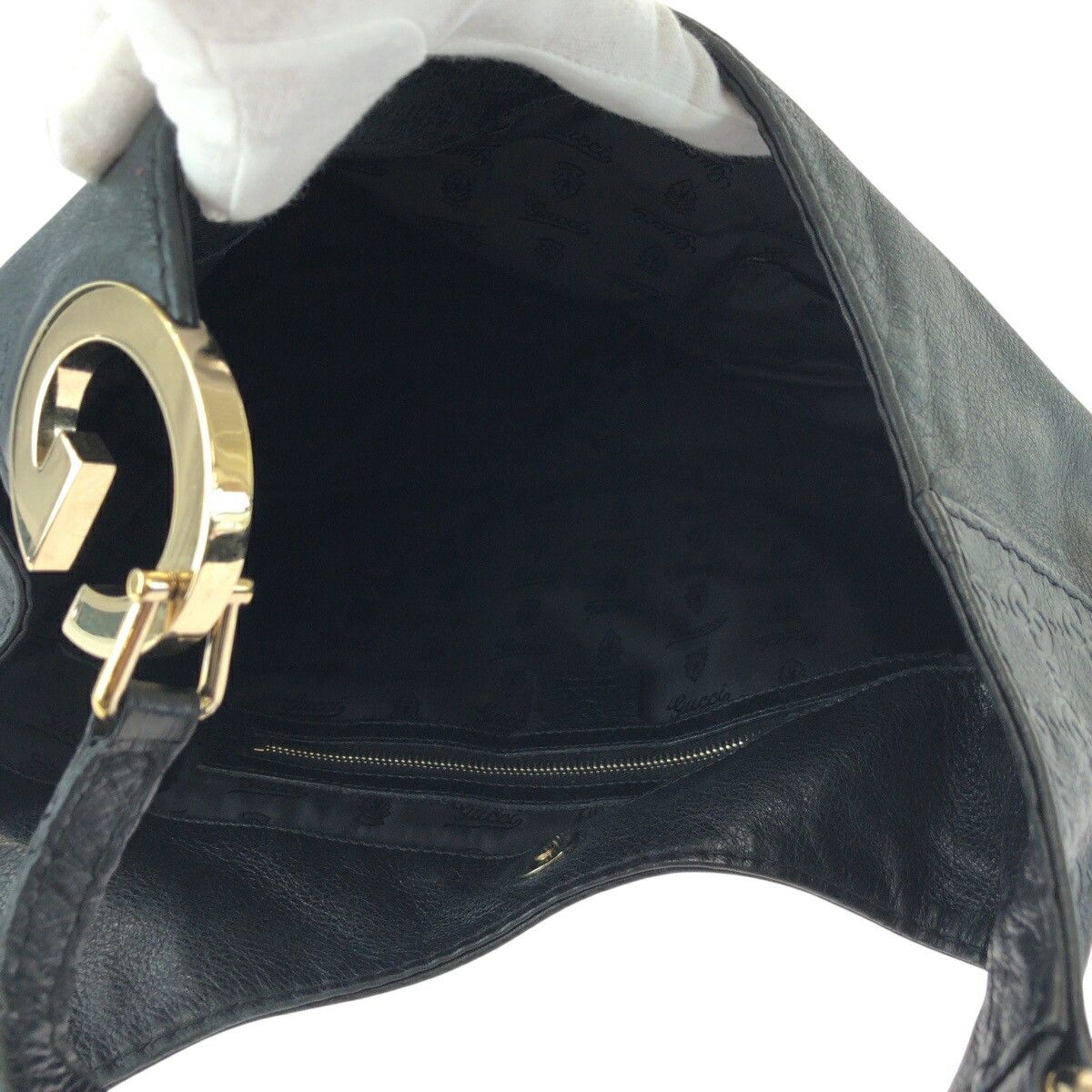 Gucci Gucci Gucci Guccissima Black Leather 2way Shoulder Bag 203503 Leather Shoulder Bag 203503 DUTY FREE for USA Size ONE SIZE - 9 Thumbnail
