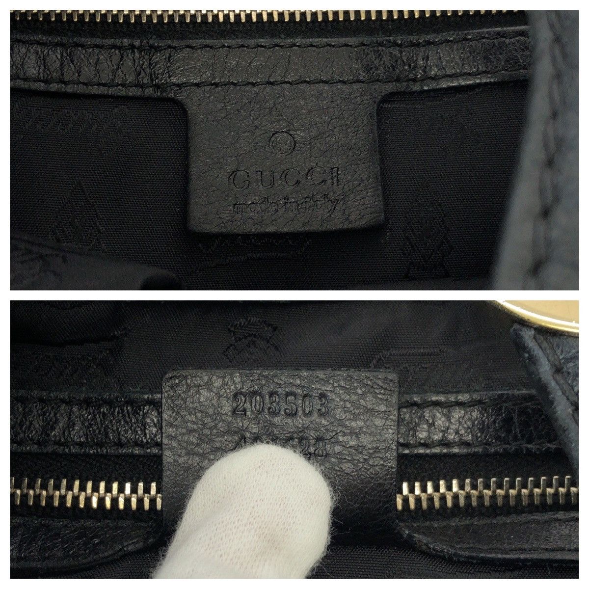 Gucci Gucci Gucci Guccissima Black Leather 2way Shoulder Bag 203503 Leather Shoulder Bag 203503 DUTY FREE for USA Size ONE SIZE - 4 Thumbnail