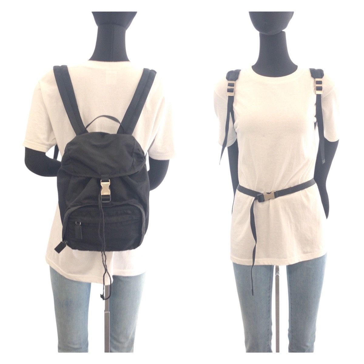 Prada Prada Prada Tessuto Triangle Logo Plate Nylon Backpack Others Backpack DUTY FREE for USA Size ONE SIZE - 7 Thumbnail