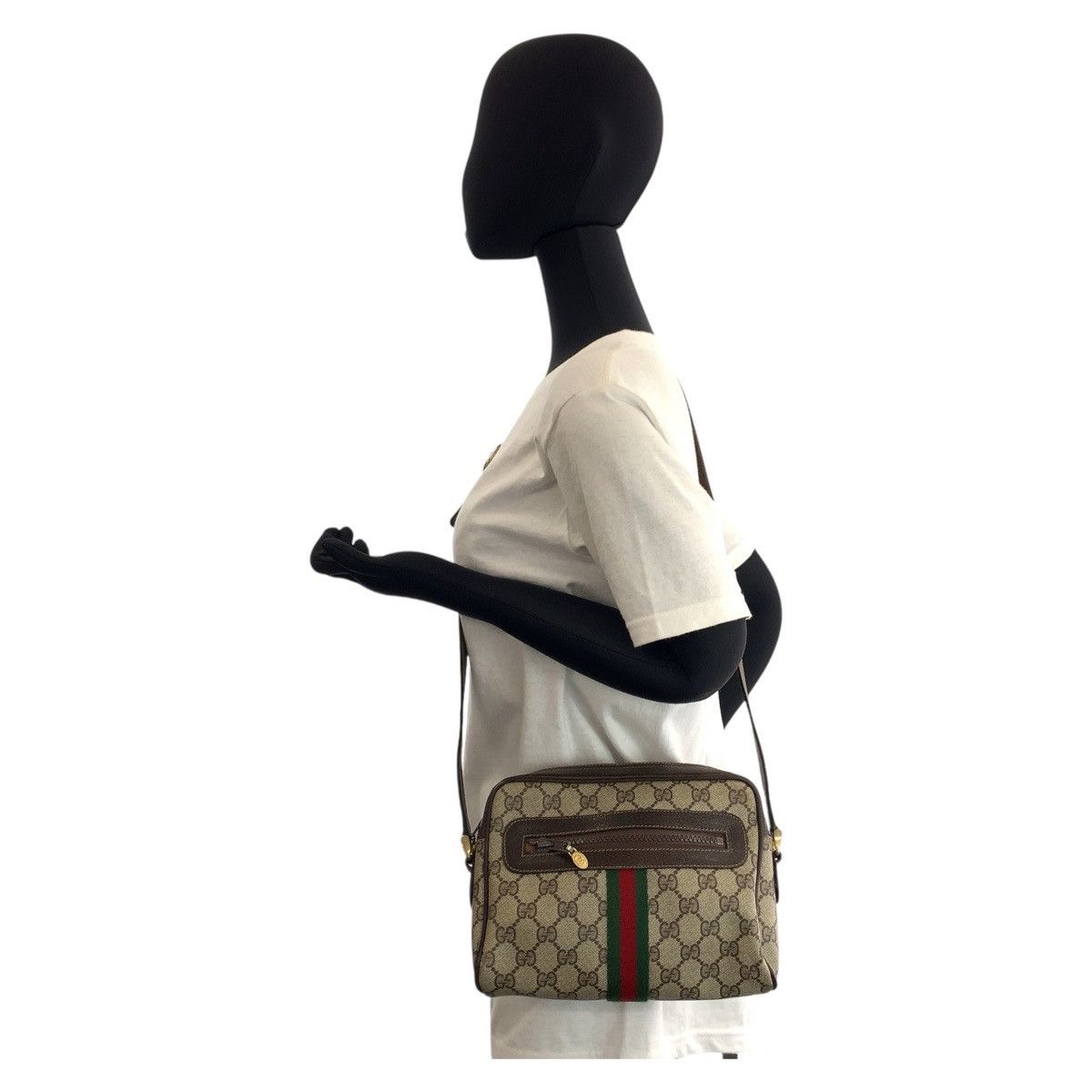 Gucci Gucci Gucci GG Supreme Canvas/Leather Old Gucci Sheline Shoulder Bag 51 01 3552 Canvas Shoulder Bag 51 01 3552 Size ONE SIZE - 6 Thumbnail