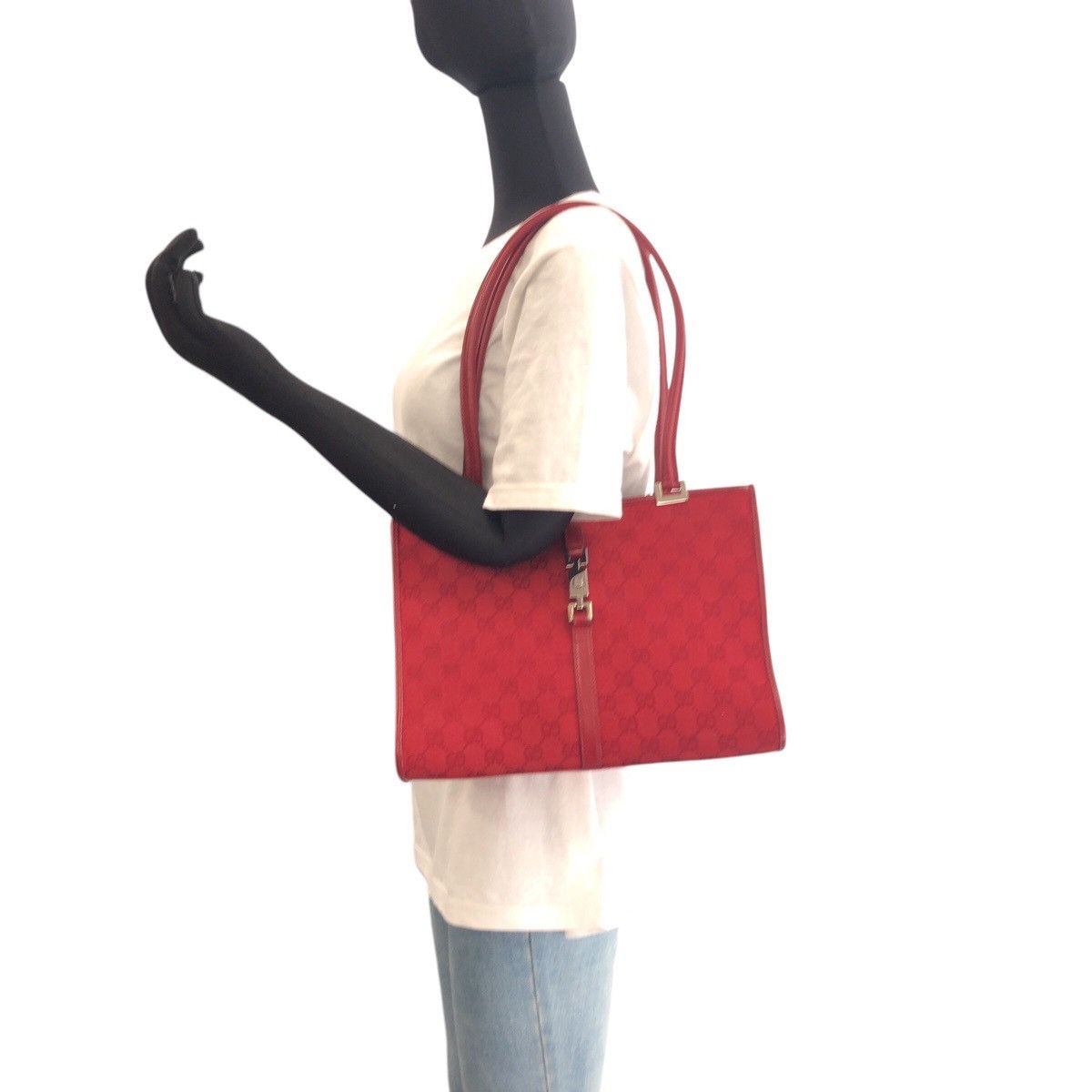 Gucci Gucci Gucci GG Canvas Jackie 2way Shoulder Bag 0021073 Canvas Shoulder Bag 002 1073 DUTY FREE for USA Size ONE SIZE - 4 Thumbnail