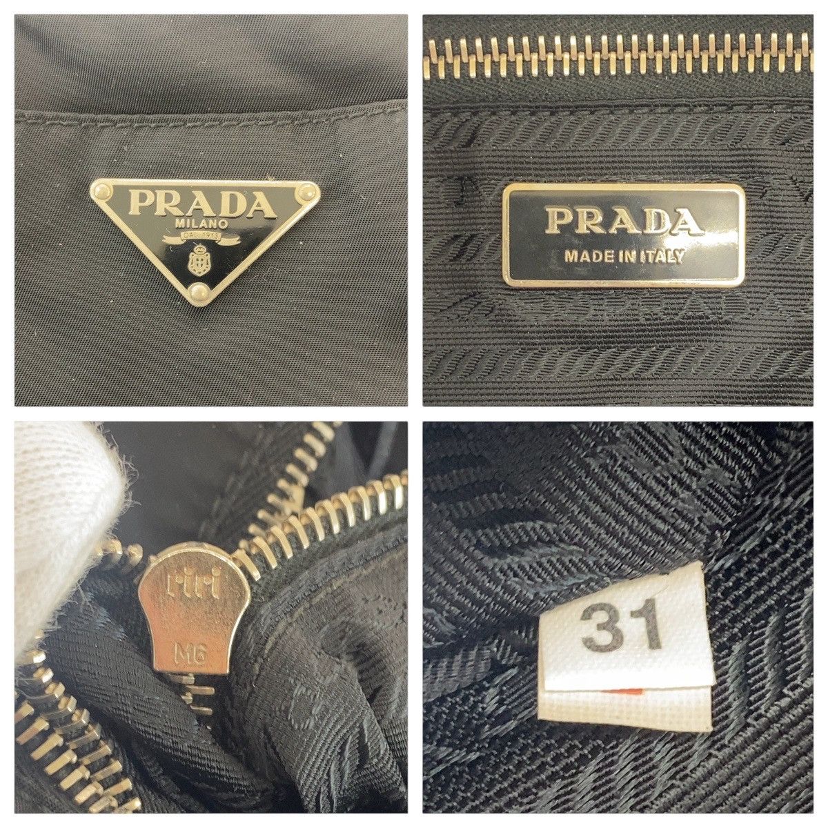 Prada Prada Prada Tessuto Nylon/Leather 2way Bag 32 Leather Shoulder Bag 三角ロゴプレート DUTY FREE for USA Size ONE SIZE - 5 Thumbnail