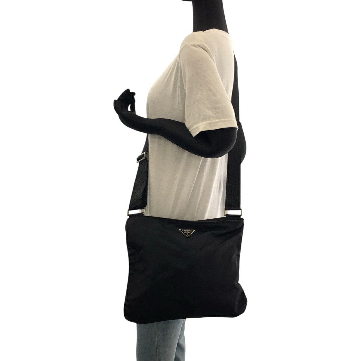 Prada Prada Prada Tessuto Triangle Logo Plate Nylon Shoulder Bag Others Crossbody Bag DUTY FREE for USA Size ONE SIZE - 7 Thumbnail