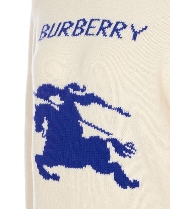 Burberry BURBERRY Women Sweater 8103045 B9352 White Size L / US 10 / IT 46 - 3 Thumbnail