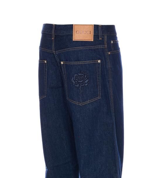 Gucci GUCCI Men Straight Pants 815629 XDC6V4759 Blue Size US 34 / EU 50 - 3 Thumbnail