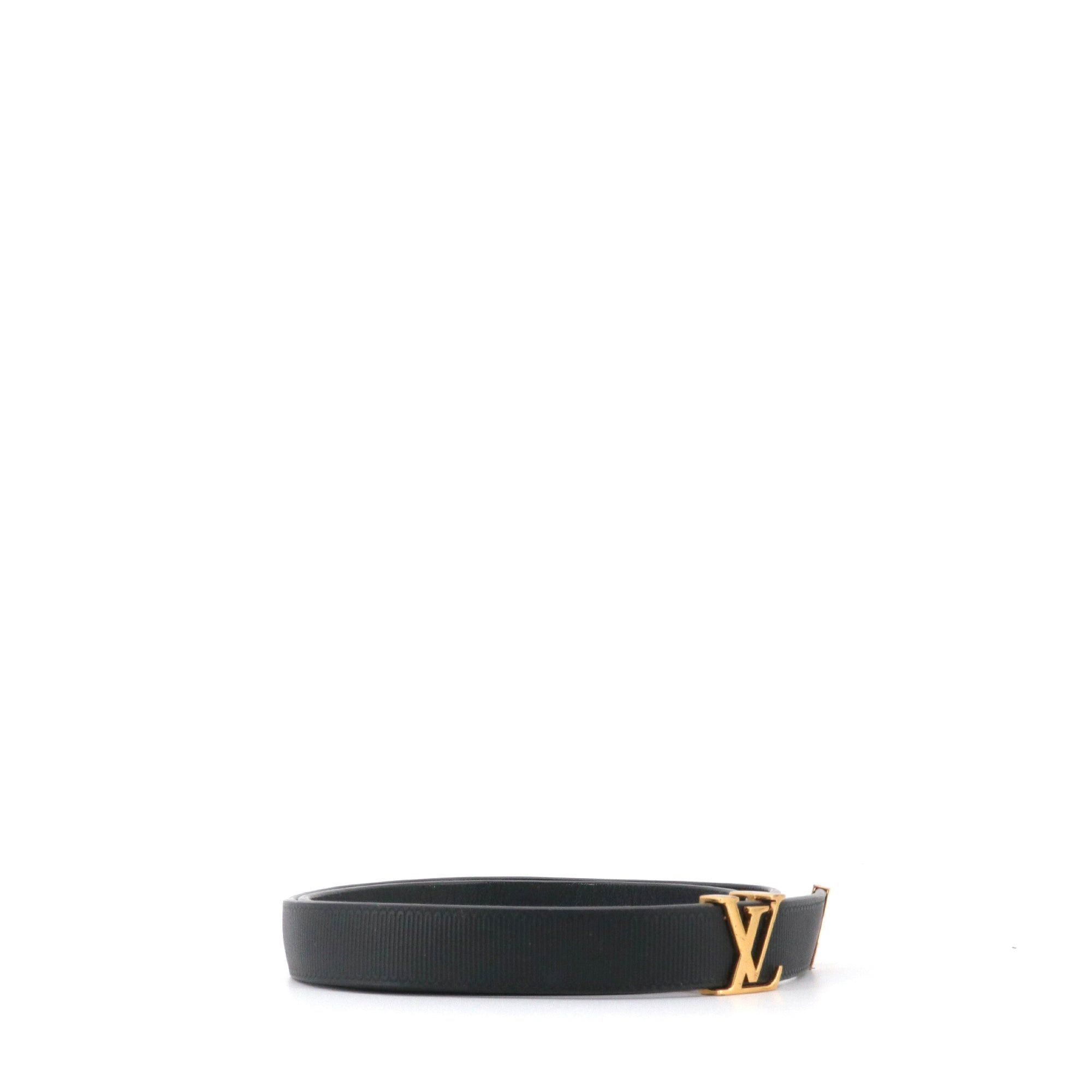 Louis Vuitton LOUIS VUITTON - Louis Vuitton Initials belt in black leather (T75) Size ONE SIZE - 2 Thumbnail