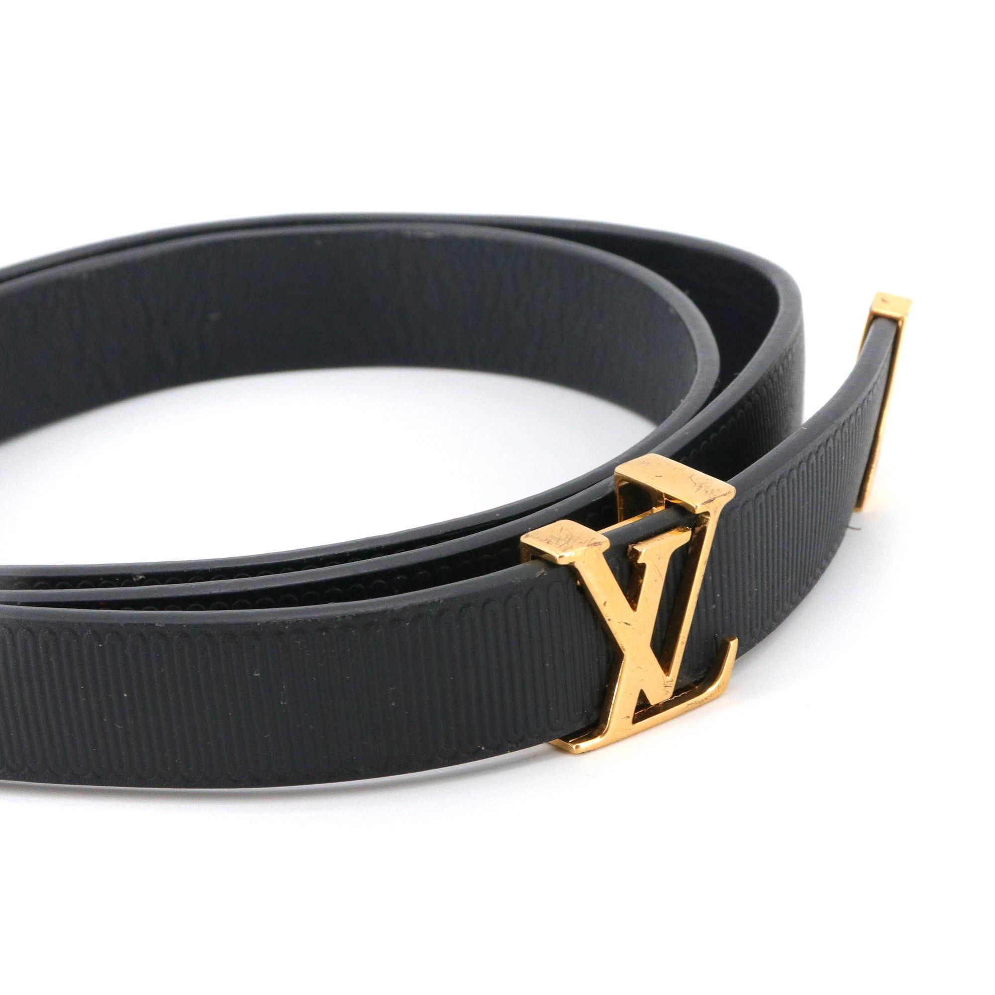 Louis Vuitton LOUIS VUITTON - Louis Vuitton Initials belt in black leather (T75) Size ONE SIZE - 3 Thumbnail