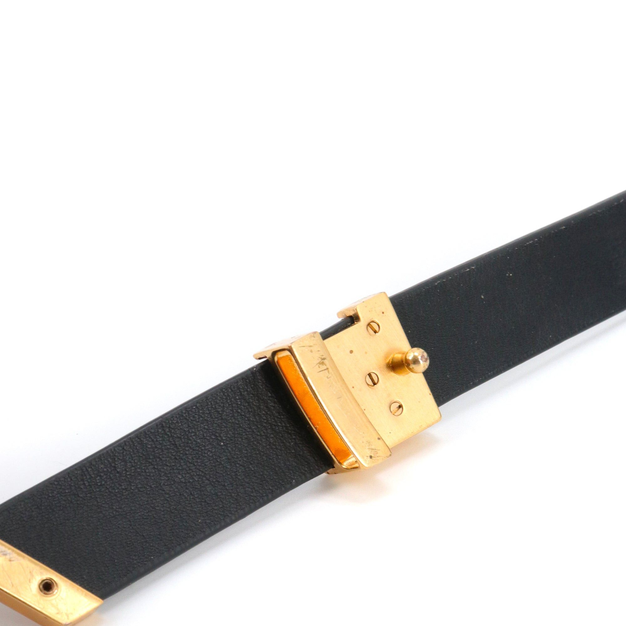 Louis Vuitton LOUIS VUITTON - Louis Vuitton Initials belt in black leather (T75) Size ONE SIZE - 5 Thumbnail