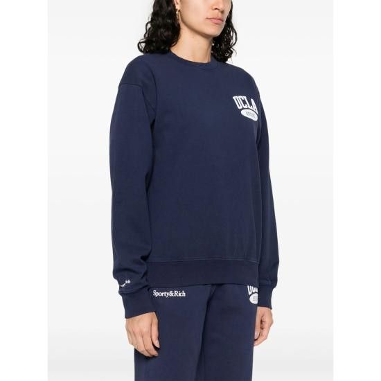 Sporty & Rich SPORTY & RICH Women Tops ST071615670BL DKNAV BLUE Size L / US 10 / IT 46 - 4 Thumbnail
