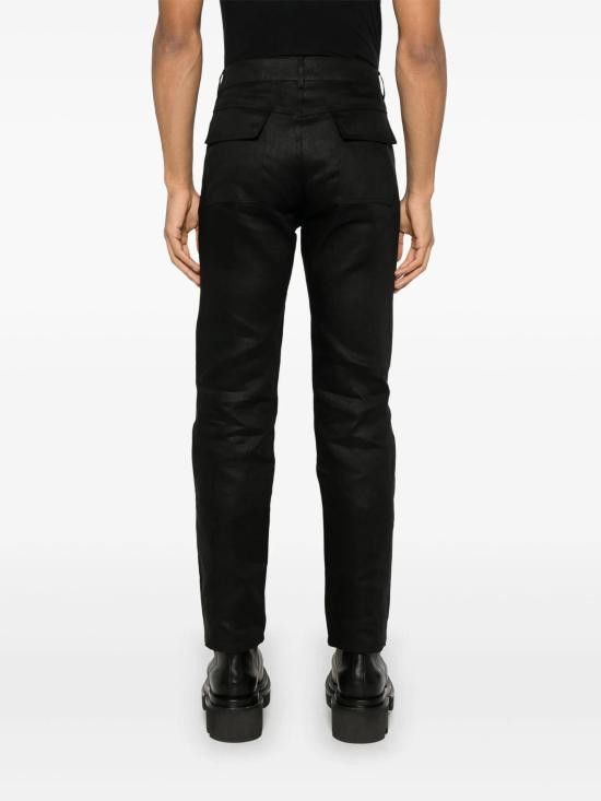Rick Owens RICK OWENS Men Straight Pants RR01E5308TWL 09 BLACK Size US 31 - 4 Thumbnail