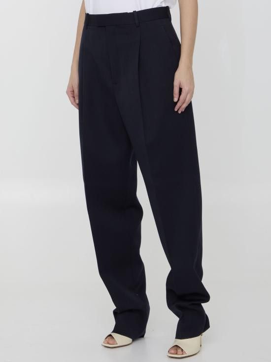 Bottega Veneta BOTTEGA VENETA Women Straight Pants 743608 BLUE Size 27" / US 4 / IT 40 - 2 Thumbnail