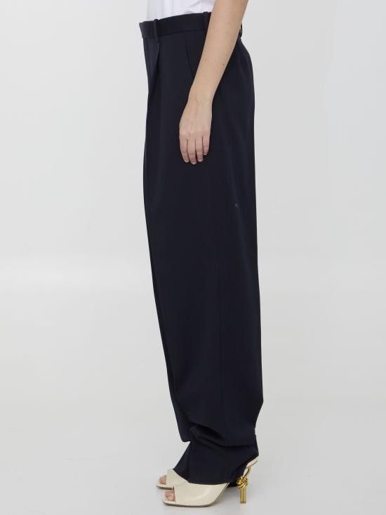 Bottega Veneta BOTTEGA VENETA Women Straight Pants 743608 BLUE Size 27" / US 4 / IT 40 - 3 Thumbnail