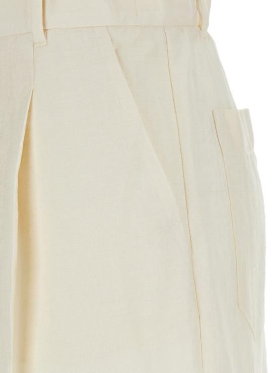 Max Mara MAX MARA Women Straight Pants 2511131019600001 White Size 27" / US 4 / IT 40 - 3 Thumbnail