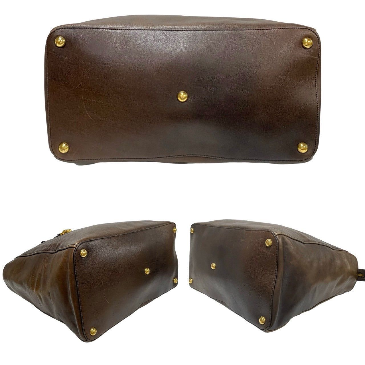 Prada Prada Shoulder Bag Brown Leather Size ONE SIZE - 6 Thumbnail
