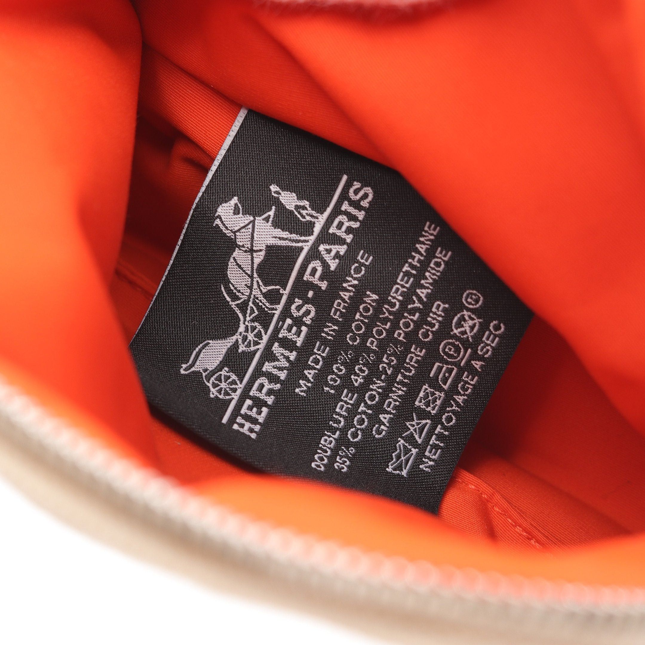 Hermes Hermes Bolide Pouch 15 Mini Canvas Leather Light Beige Brown Silver Hardware Size ONE SIZE - 4 Thumbnail