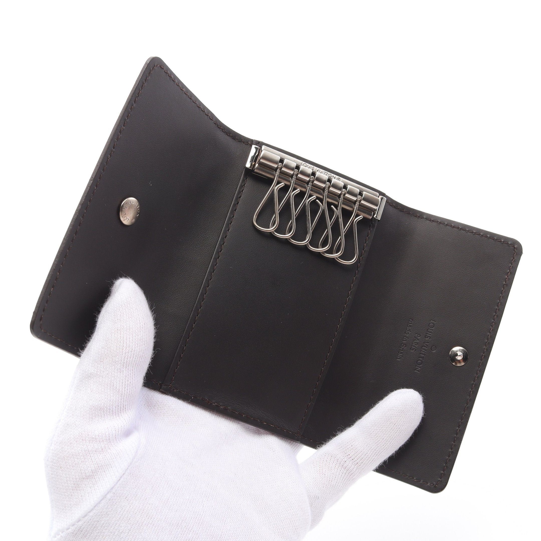 Louis Vuitton Louis Vuitton Multicle 6 Monogram Glace Key Case Leather Dark Brown Size ONE SIZE - 3 Thumbnail