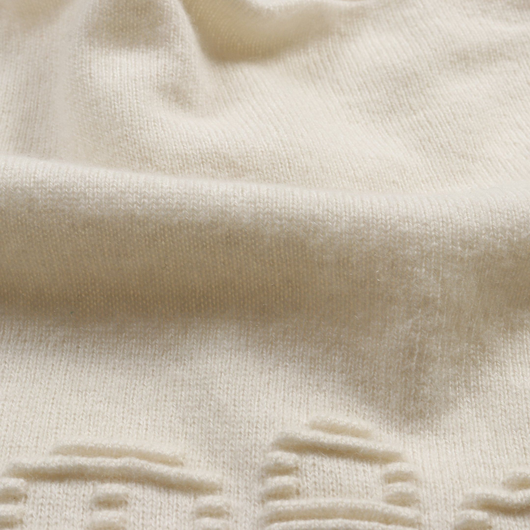 Hermes Hermes Chaîne Knit Stripes Cashmere Cotton Ivory Black 23Ss Size ONE SIZE - 5 Thumbnail