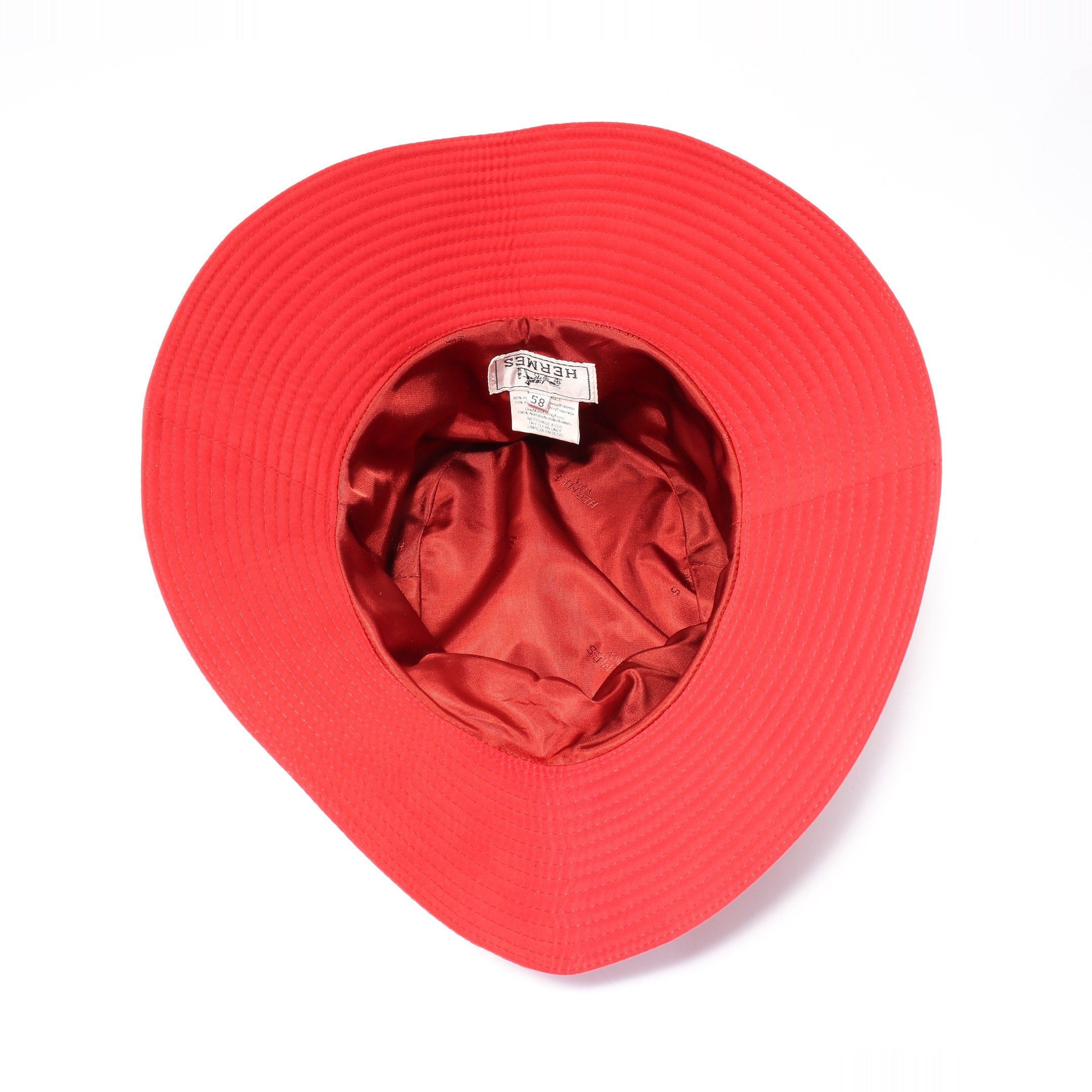 Hermes Hermes H Logo Bucket Hat Red Size ONE SIZE - 3 Thumbnail