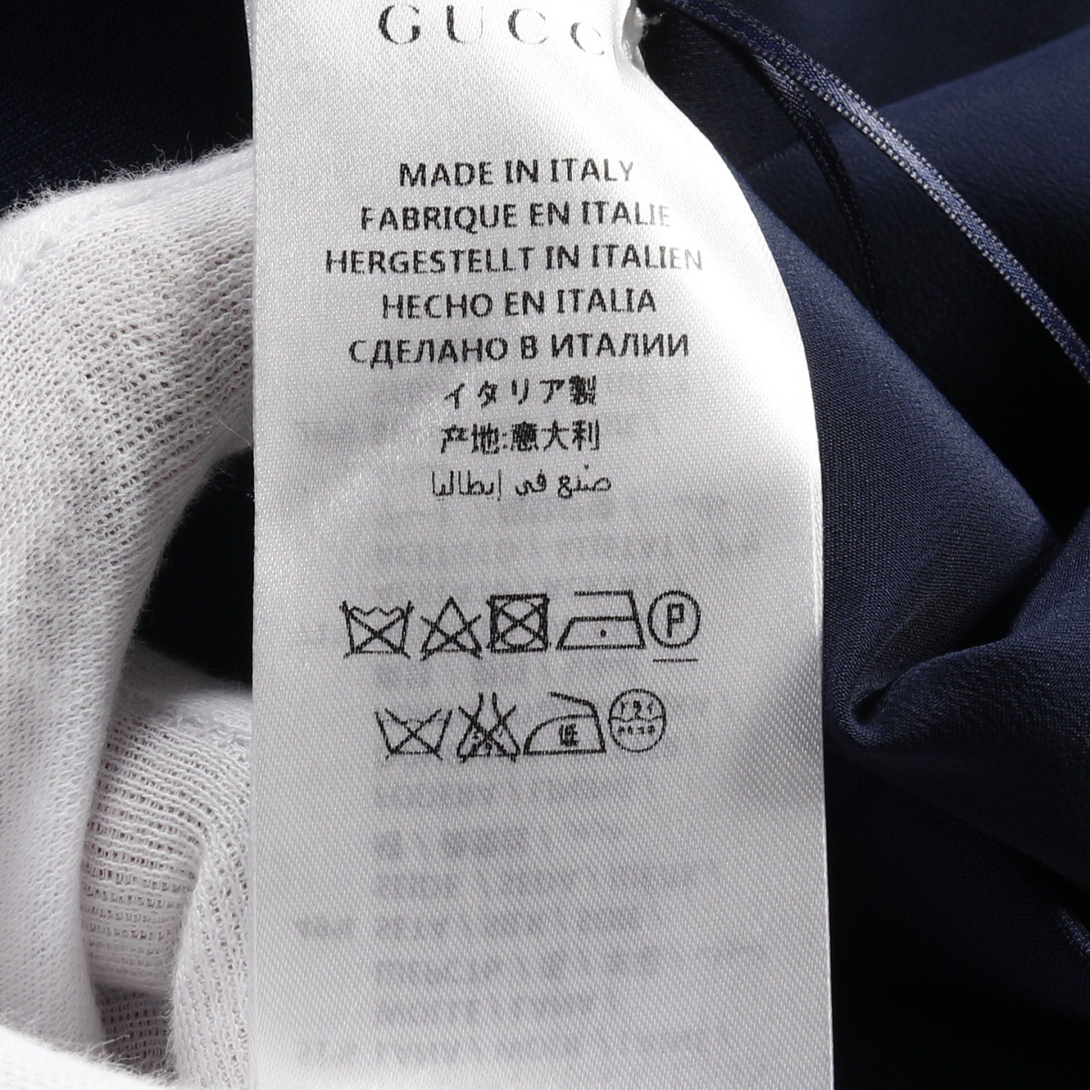 Gucci Gucci One Piece Ribbon Wool Silk Navy Pink Size ONE SIZE - 5 Thumbnail