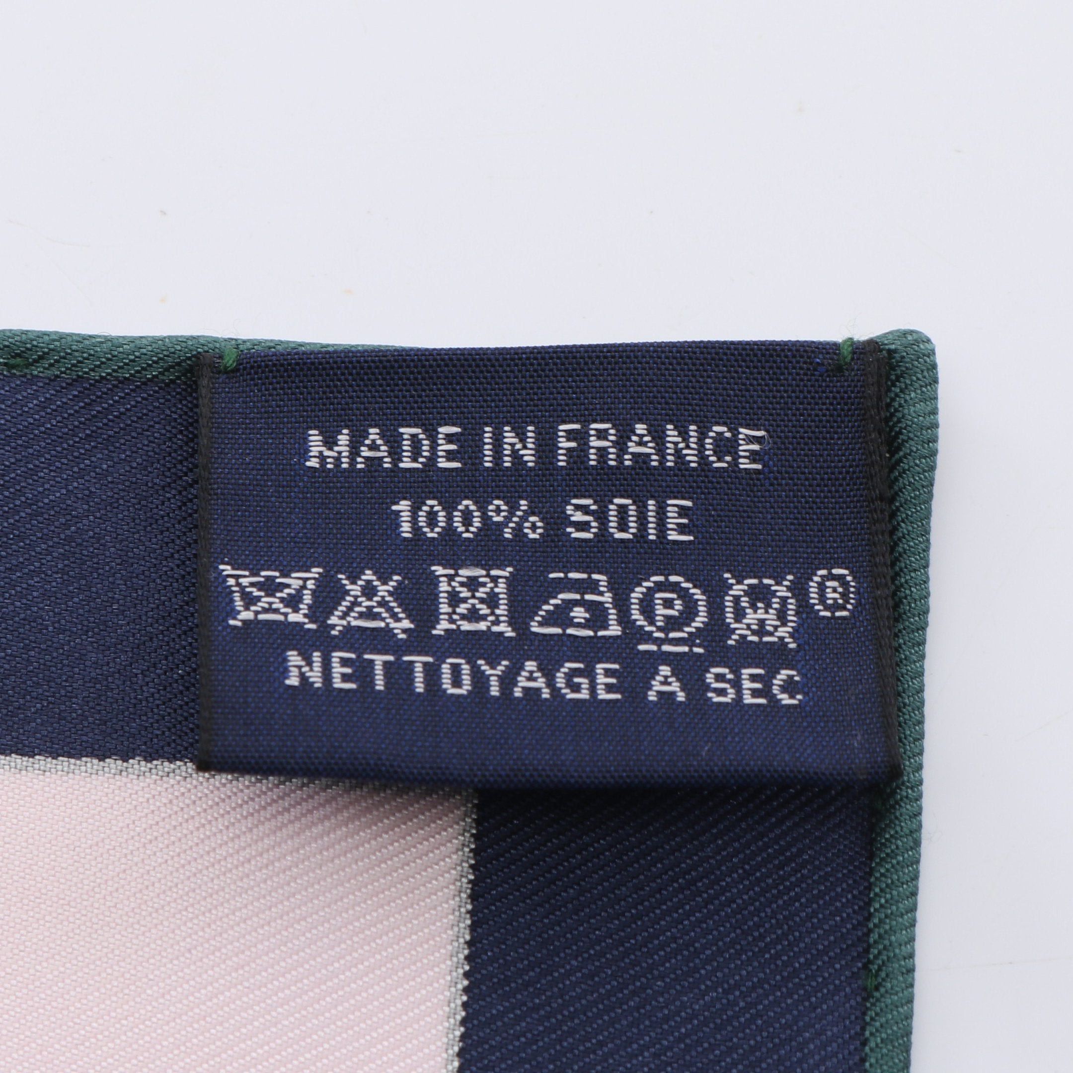 Hermes Hermes Petit Carres 45 Gavroche Les Courses Scarf Silk Navy Ivory Multicolor Size ONE SIZE - 3 Thumbnail