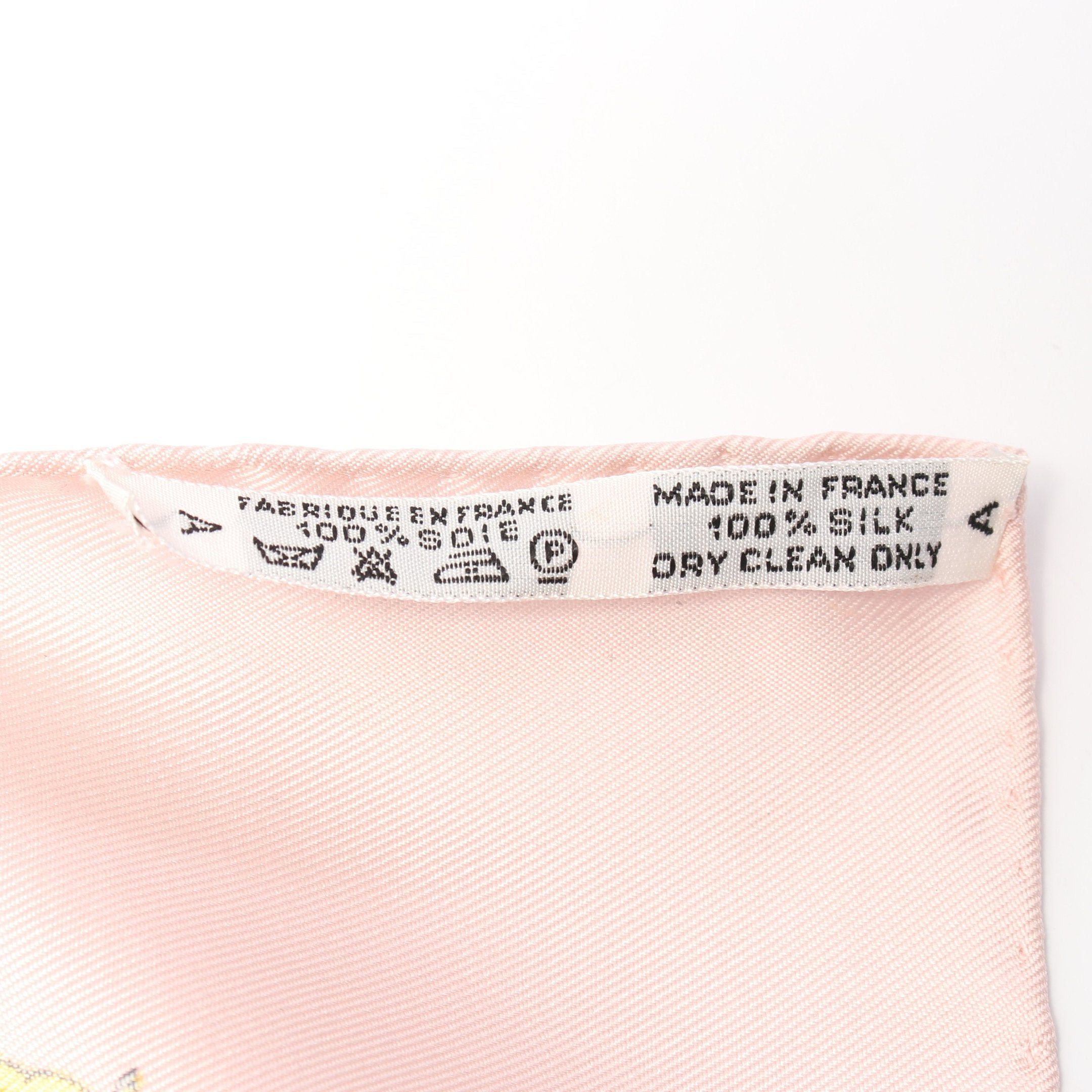 Hermes Hermes Carres 90 La Promenade De Longchamps Scarf Silk White Pink Multicolor Size ONE SIZE - 3 Thumbnail