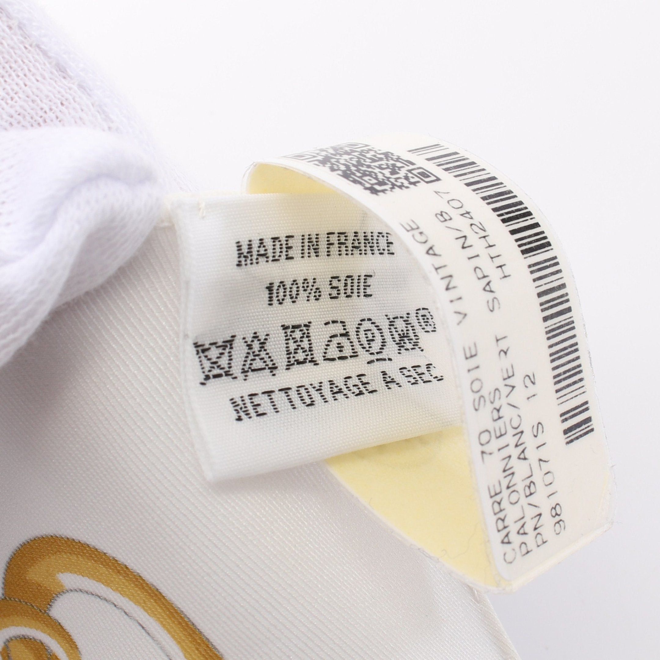 Hermes Hermes Carres 70 Palonniers Scarf Silk White Multicolor Size ONE SIZE - 3 Thumbnail