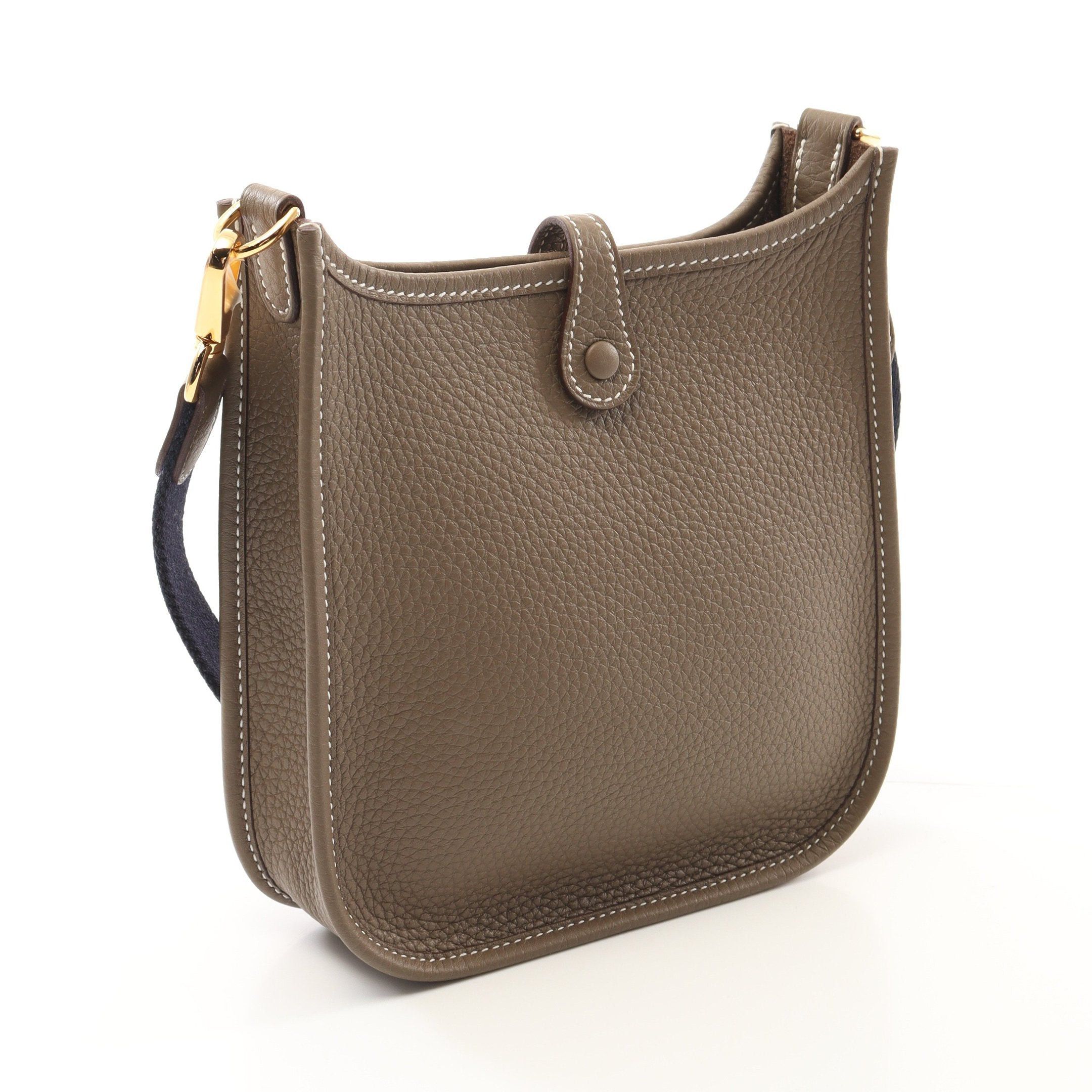 Hermes Hermes Evelyn Tpm Amazon Etoupe Shoulder Bag Clemence Leather Gray Brown Gold Hardware Double Engraved Size ONE SIZE - 2 Thumbnail