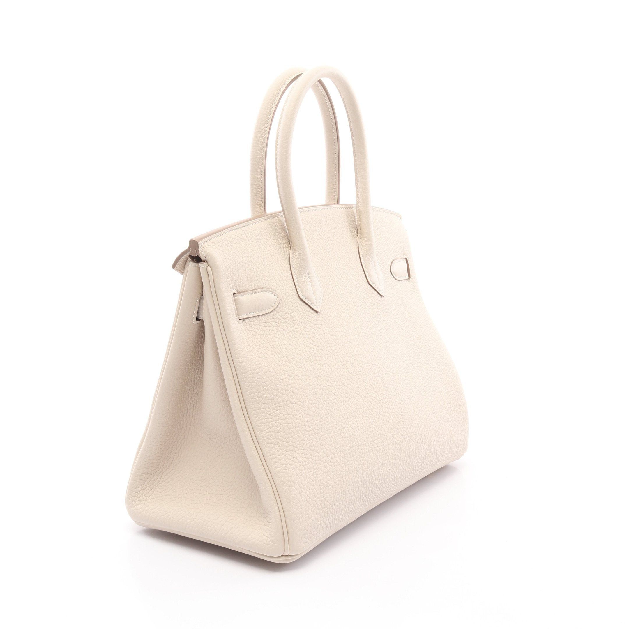 Hermes Hermes Birkin 30 Kure Handbag Togo Ivory Gold Hardware Double Engraved Size ONE SIZE - 2 Thumbnail
