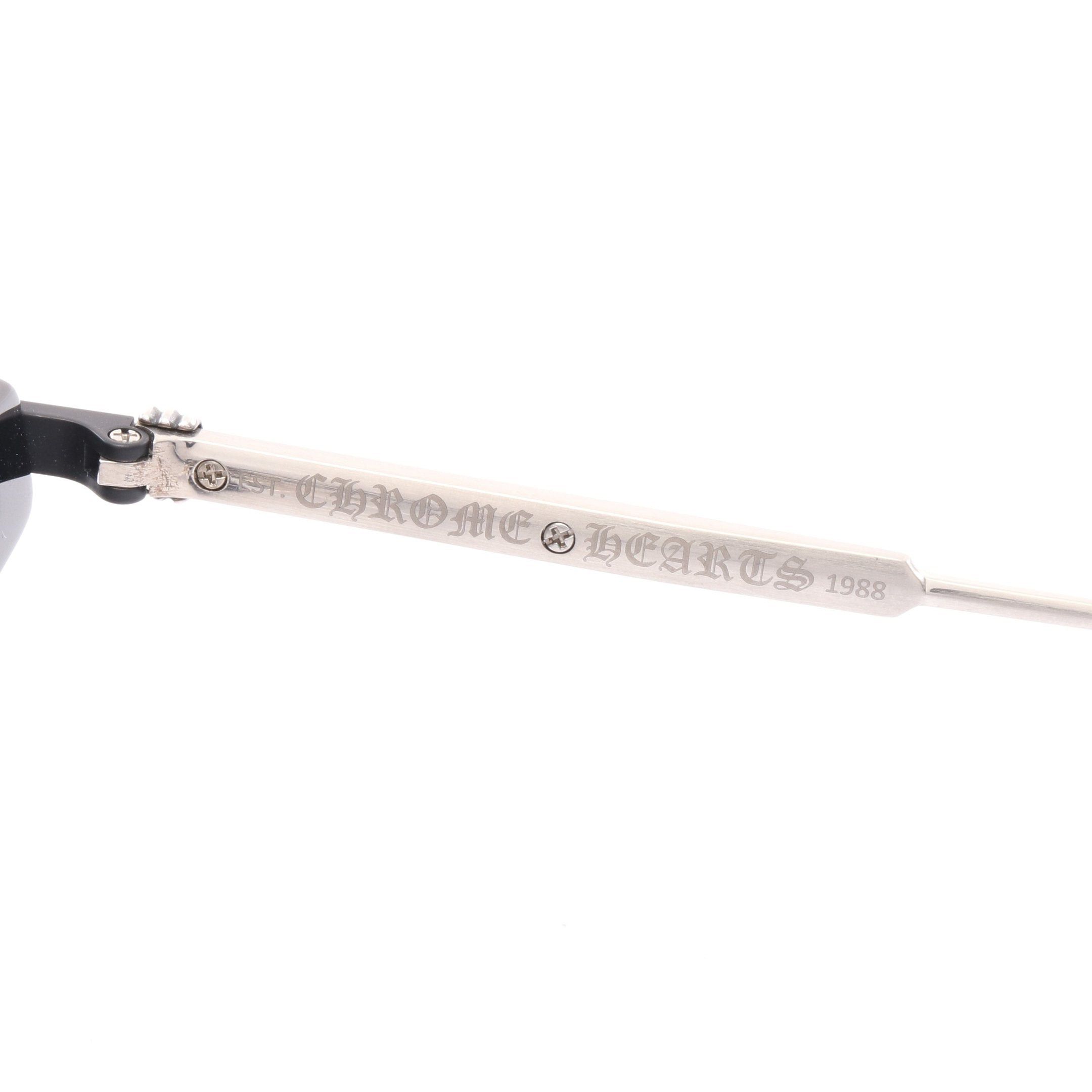 Chrome Hearts Chrome Hearts Cumption-A Glasses Black Silver Non-Prescription Size ONE SIZE - 4 Thumbnail