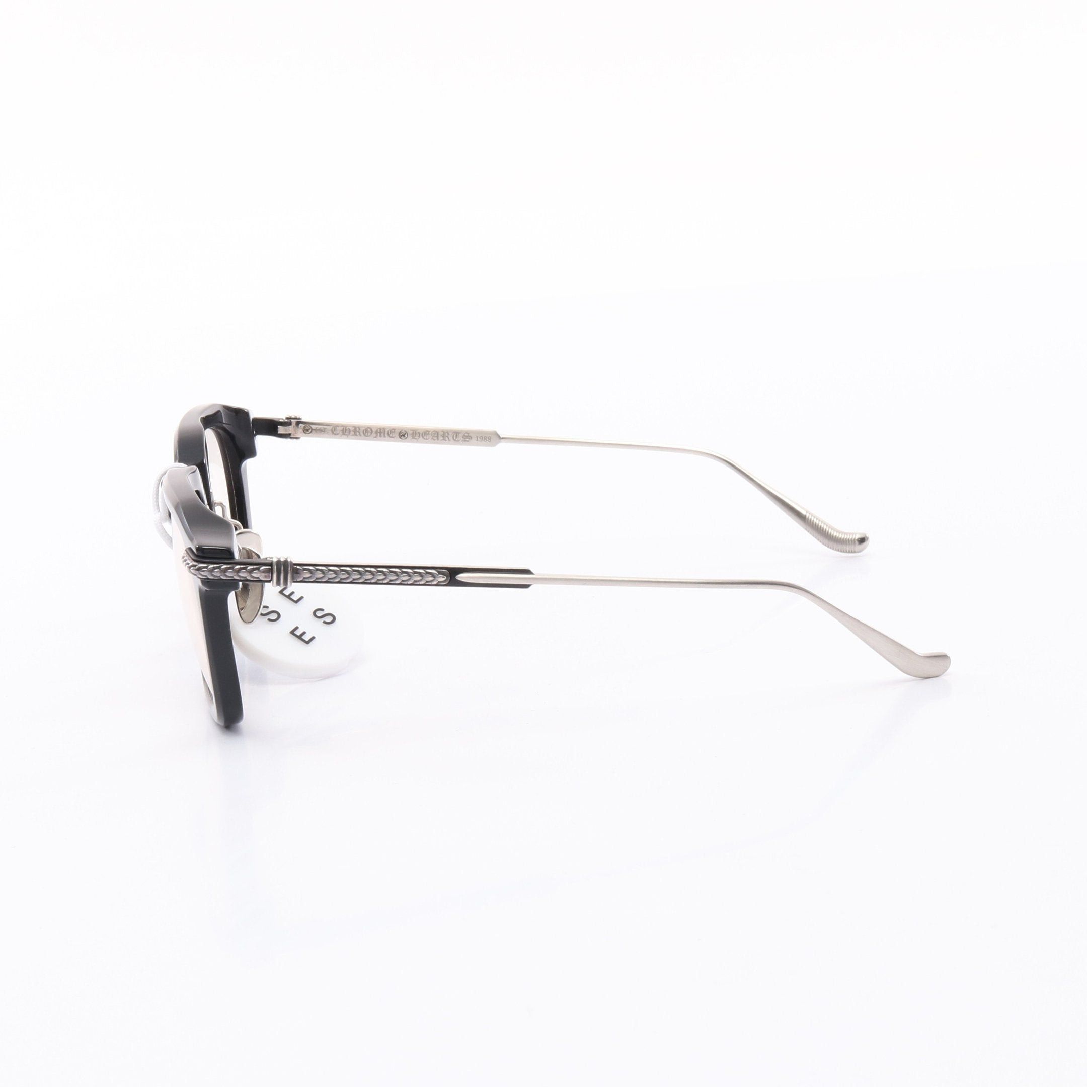 Chrome Hearts Chrome Hearts Cumption-A Glasses Black Silver Non-Prescription Size ONE SIZE - 3 Thumbnail
