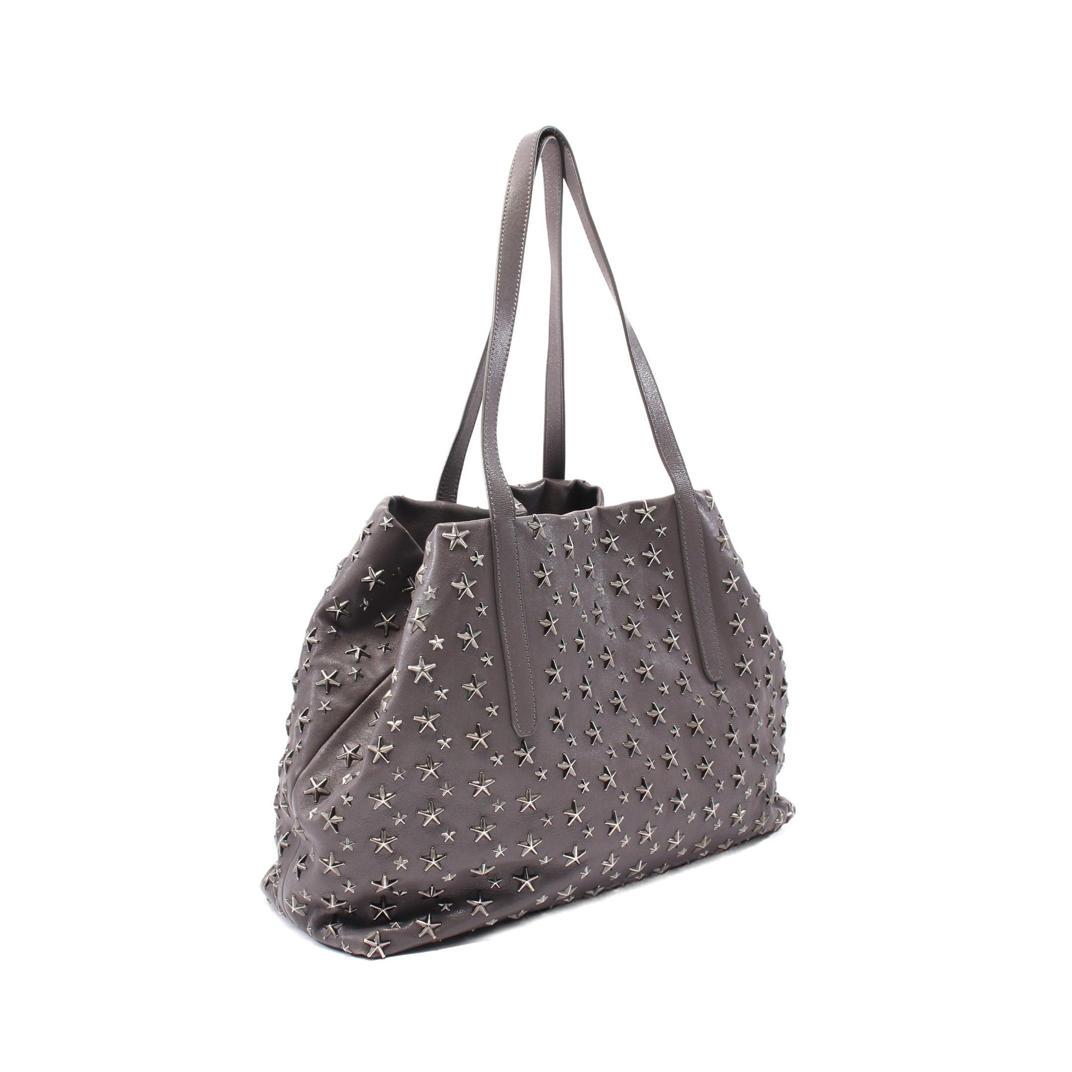Jimmy Choo Jimmy Choo Shoulder Bag Tote Leather Gray Star Studs Size ONE SIZE - 2 Thumbnail