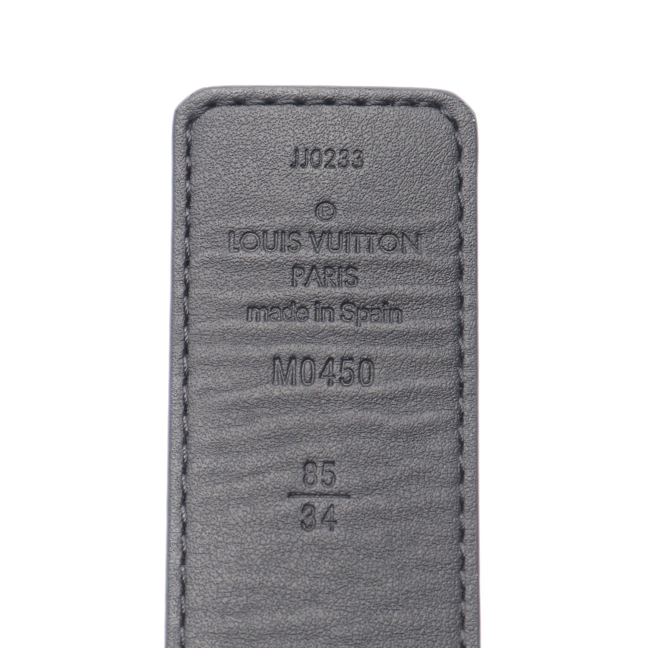 Louis Vuitton Louis Vuitton Lv Initials 35Mm Reversible Monogram Eclipse Belt Black Size ONE SIZE - 4 Thumbnail
