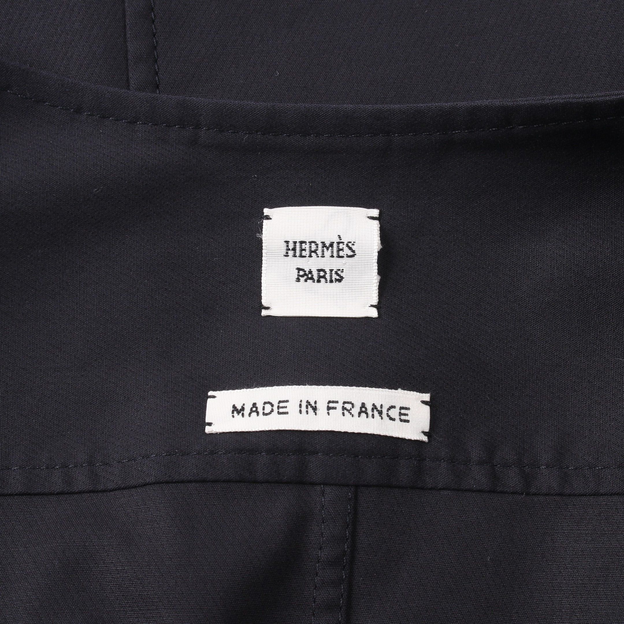 Hermes Hermes One Piece Front Zip Cotton Navy Size ONE SIZE - 3 Thumbnail