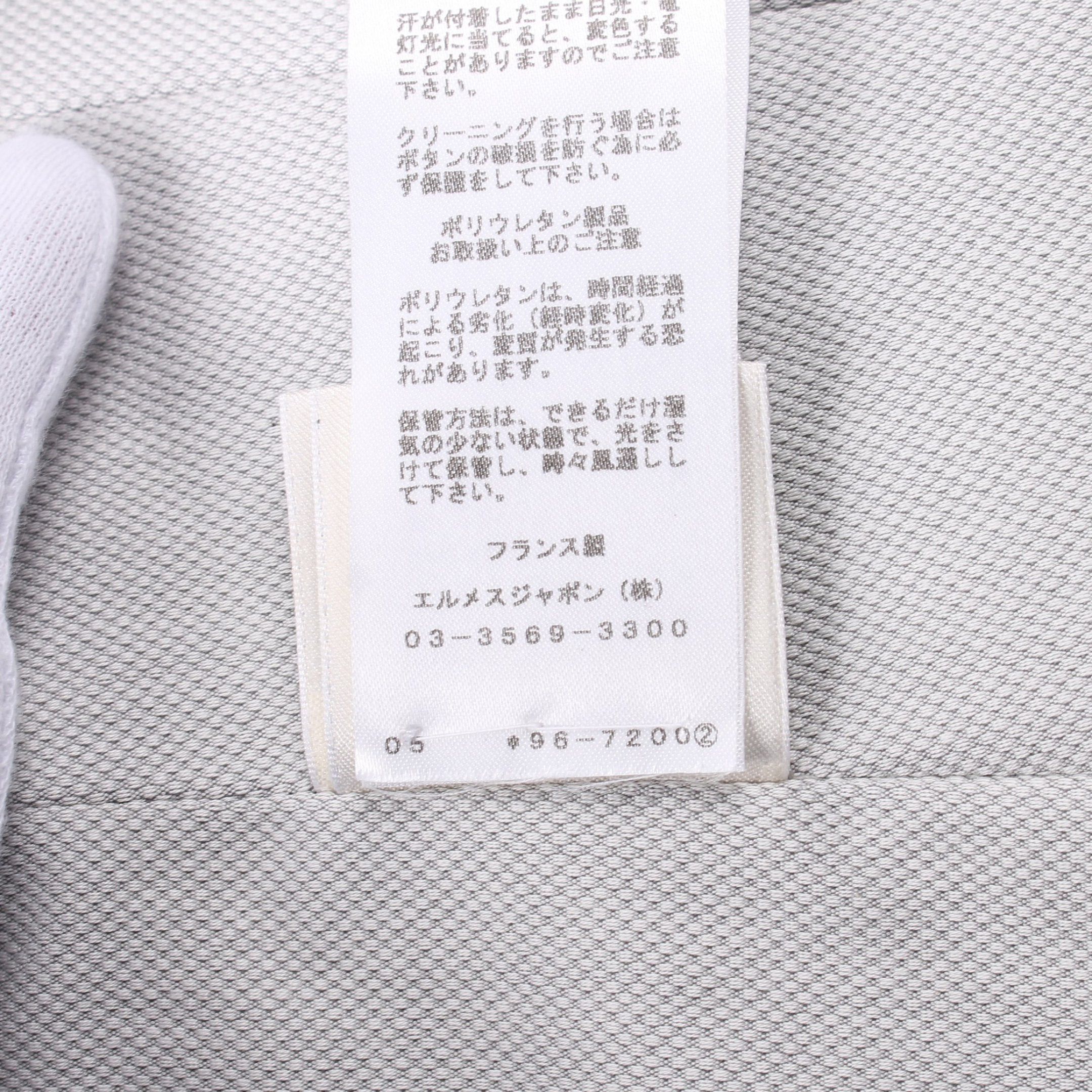 Hermes Hermes Serie Button Skirt Suit Set Up Cotton Light Gray Size ONE SIZE - 6 Thumbnail