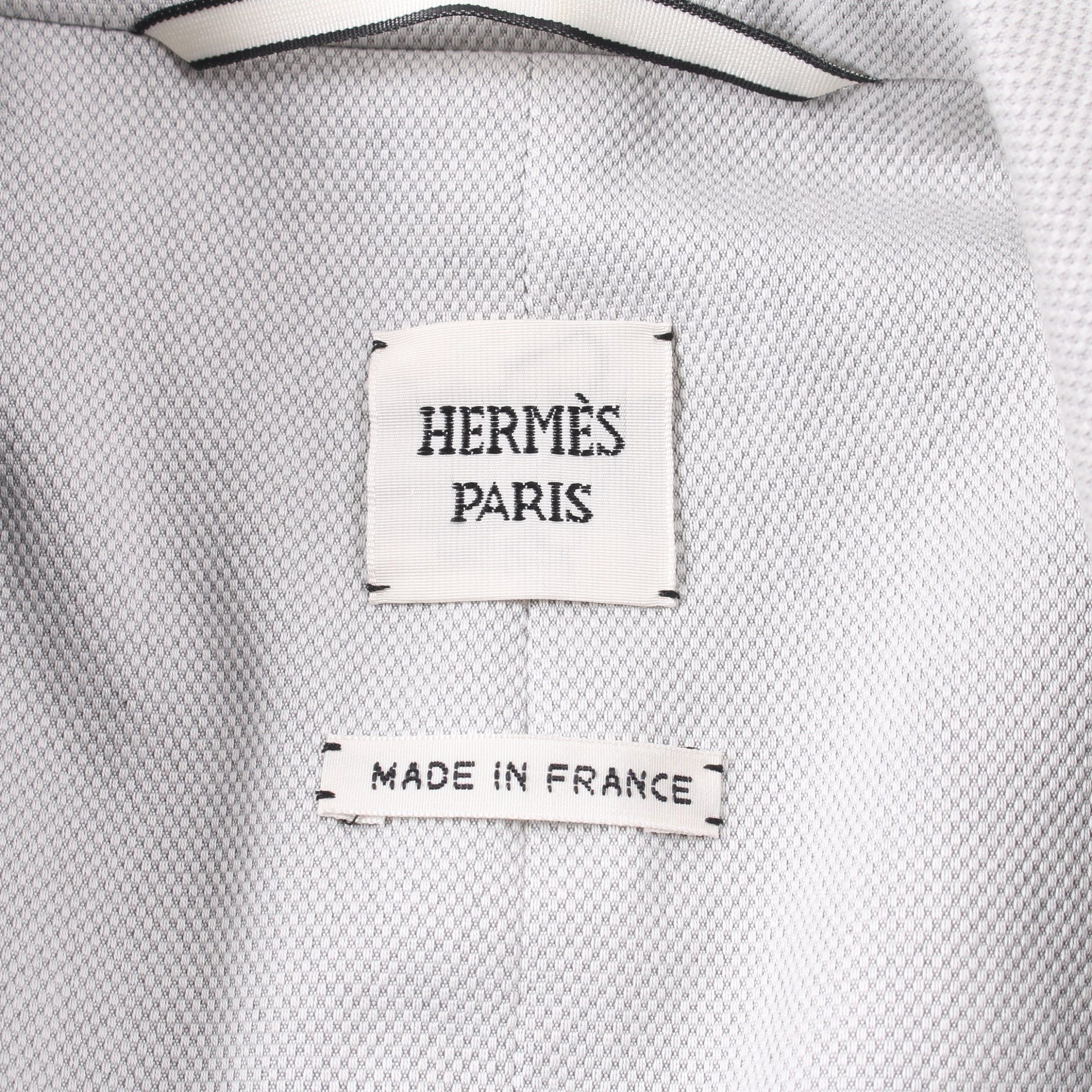 Hermes Hermes Serie Button Skirt Suit Set Up Cotton Light Gray Size ONE SIZE - 4 Thumbnail