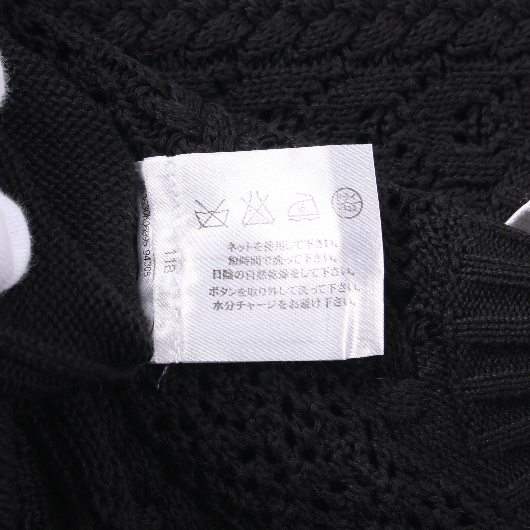 Chanel Chanel Cocomark Button Knit Cotton Black Size ONE SIZE - 6 Thumbnail